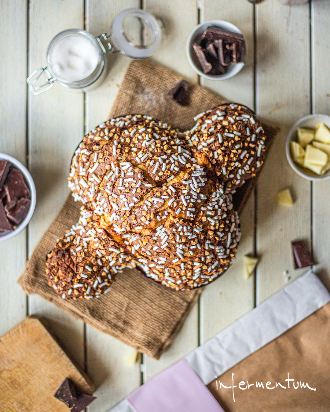 Osterkuchen - Colomba ai Tre Cioccolati, Infermentum
